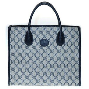 GUCCI GG Supreme Tote Bag Gray